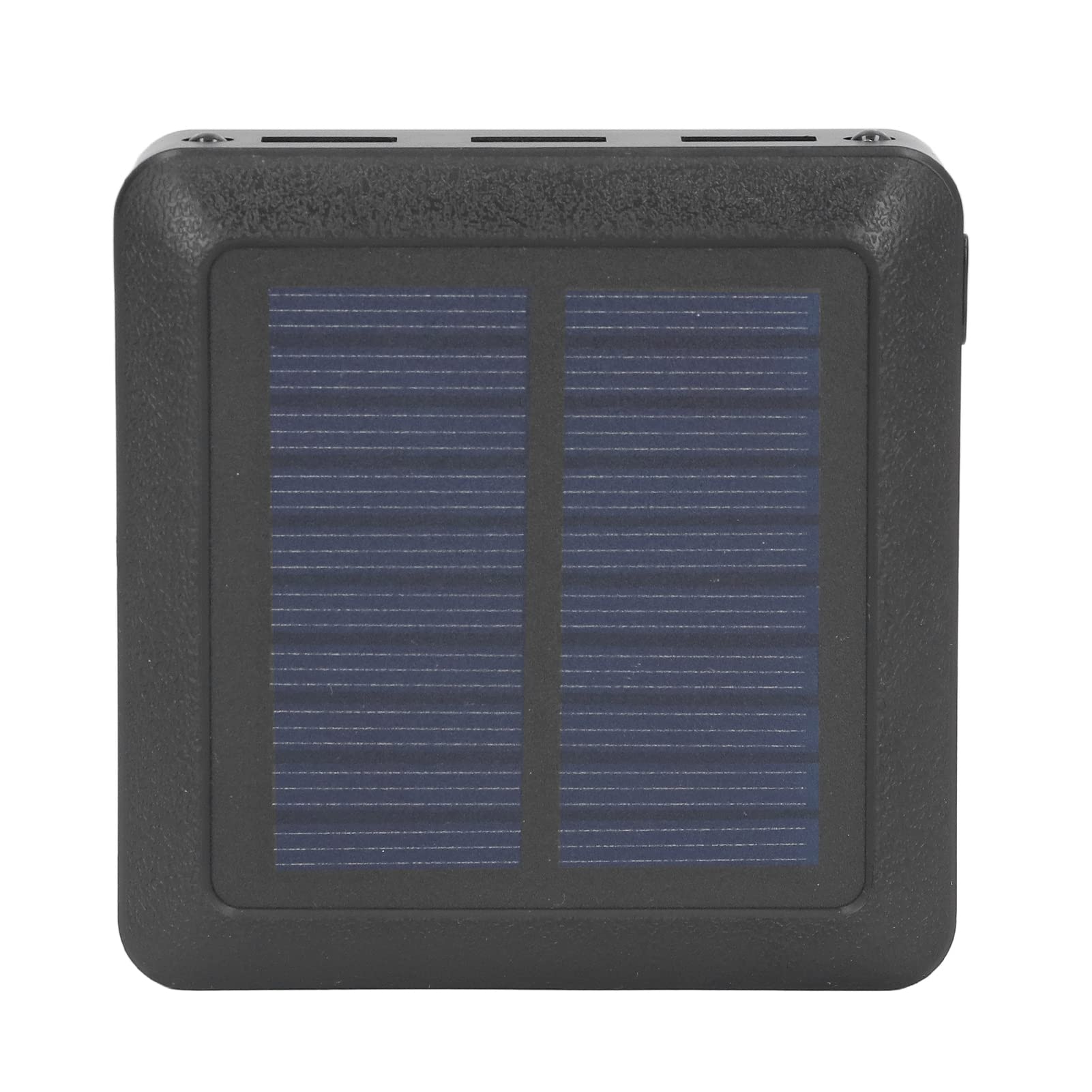 Banque d'énergie Solaire Mini Chargeur de Téléphone Solaire en Plastique 10 000 MAh 3 Sorties USB Double Entrée avec 2 Lumières LED Taille Compacte pour Le Camping Pêche Voyage Utilisateurs en
