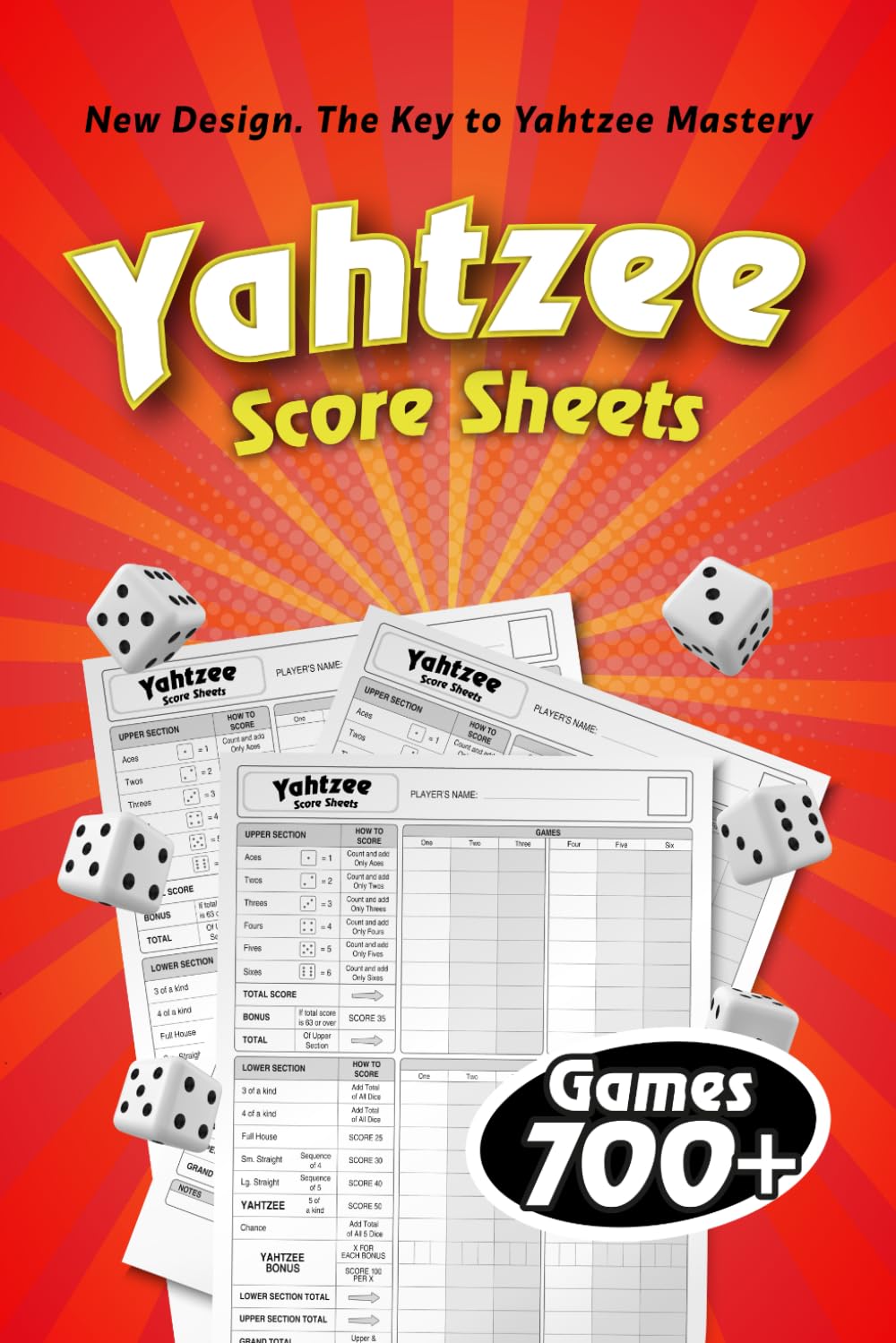 Yahtzee Score Sheets: Score Games for Scorekeeping, Yahtzee Score Pads, 6 X 9 Yahtzee Score Book