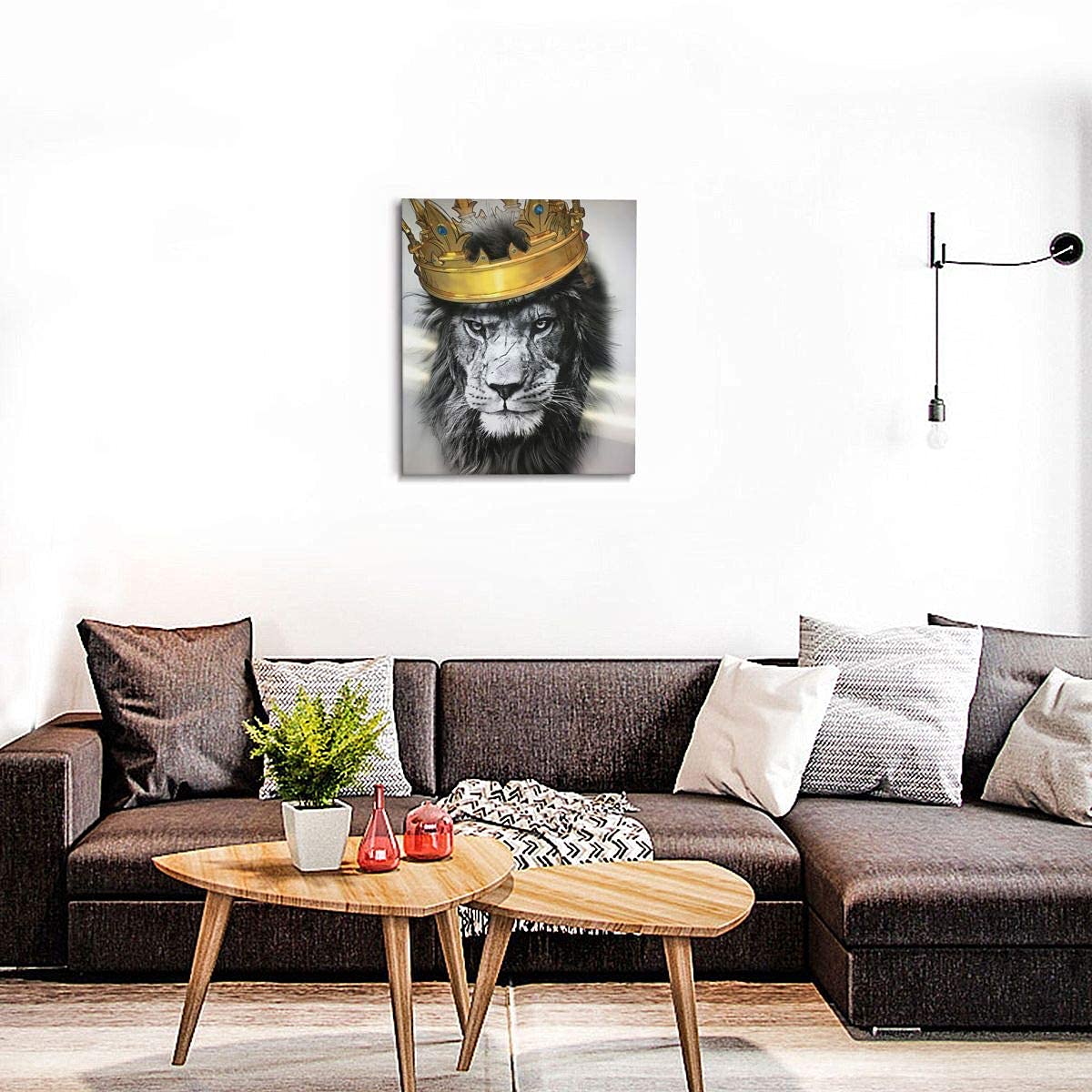 キャンバスプリントアートライオン 絵画 額付き インテリア キャンバスプリントアートライオン 絵画 額付き インテリア