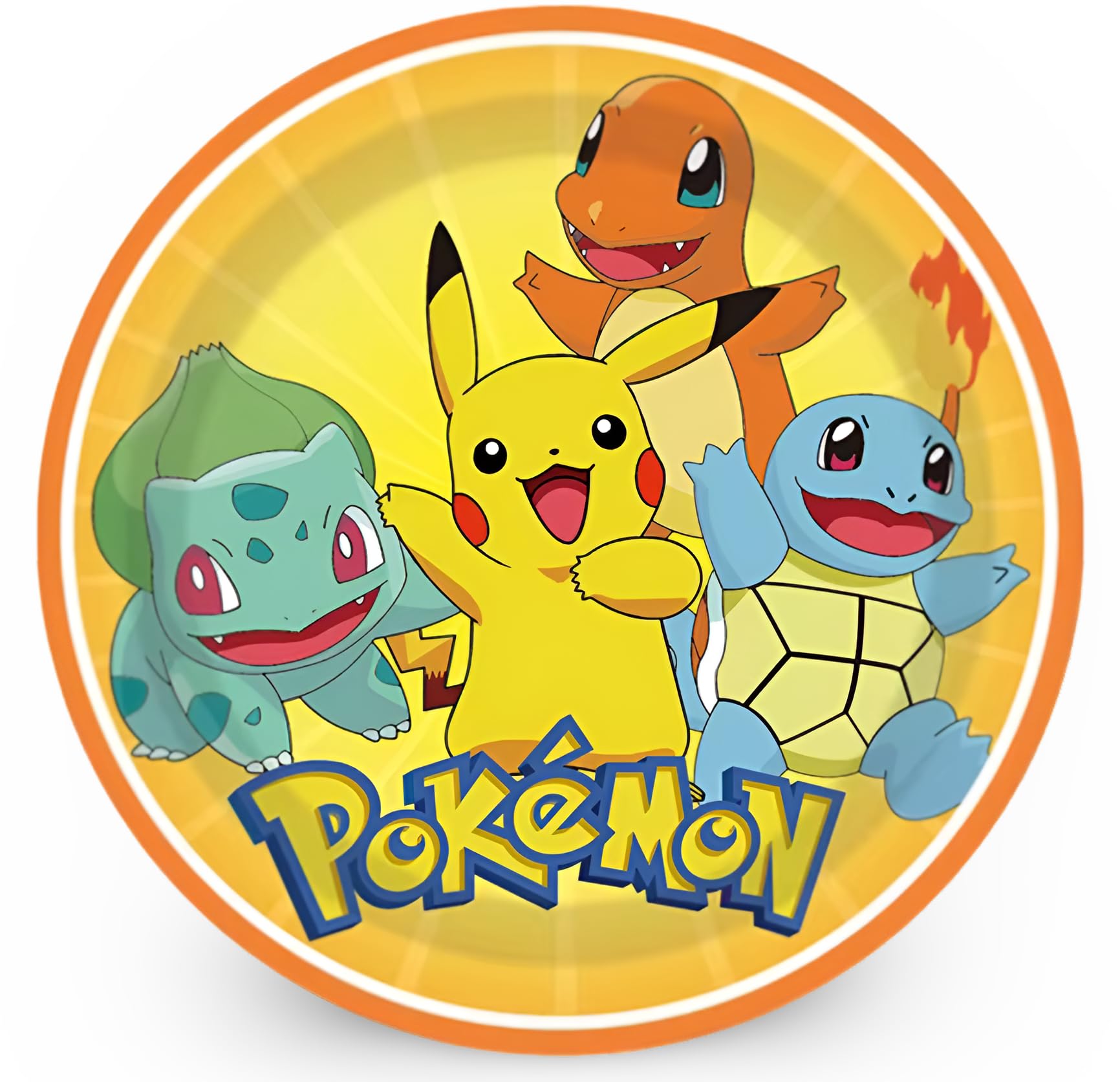 Pokémon Party Supplies | Paper Plates | Party Tableware | 22cm Plate (Design 1)