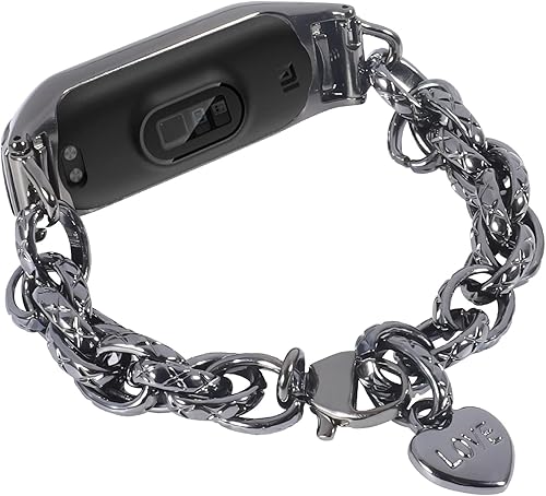 Miniatura 9 de Barcelet - Pulsera de acero inoxidable para mujer, pulsera de metal para Mi Band 5Mi Band 6 (R01)