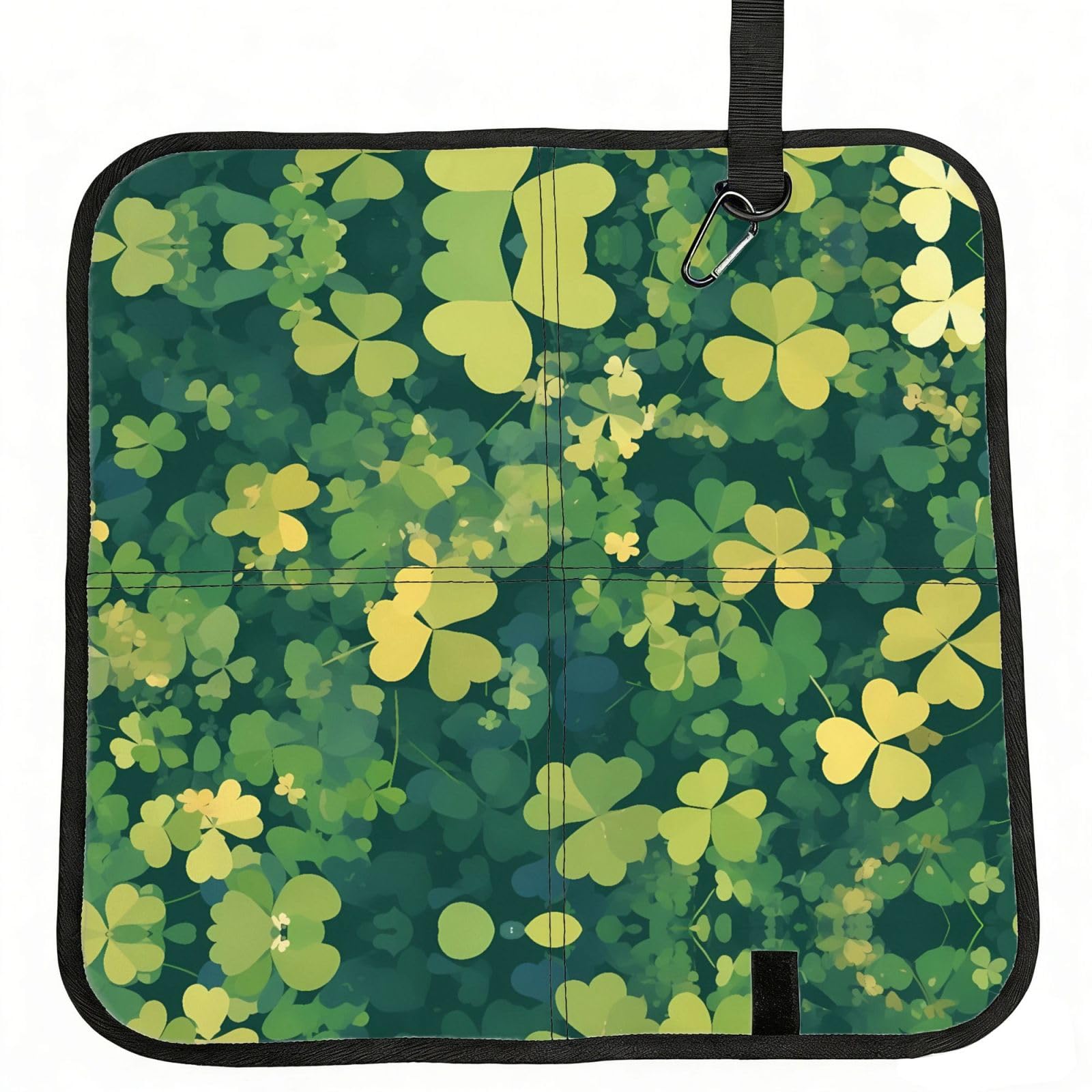 WZYCWB Clover Foldable Seating Cushion with Carabiner - Stadium Mat for Camping, Hiking and Outdoor Activities