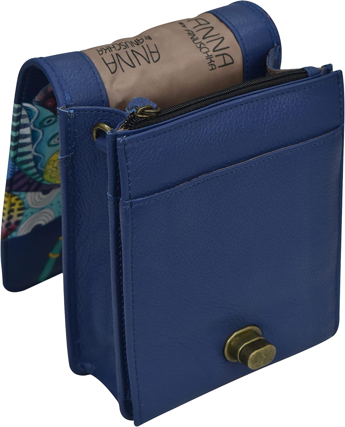 Anna by Anuschka Women's Hand-Painted Genuine Leather Flap Convertible