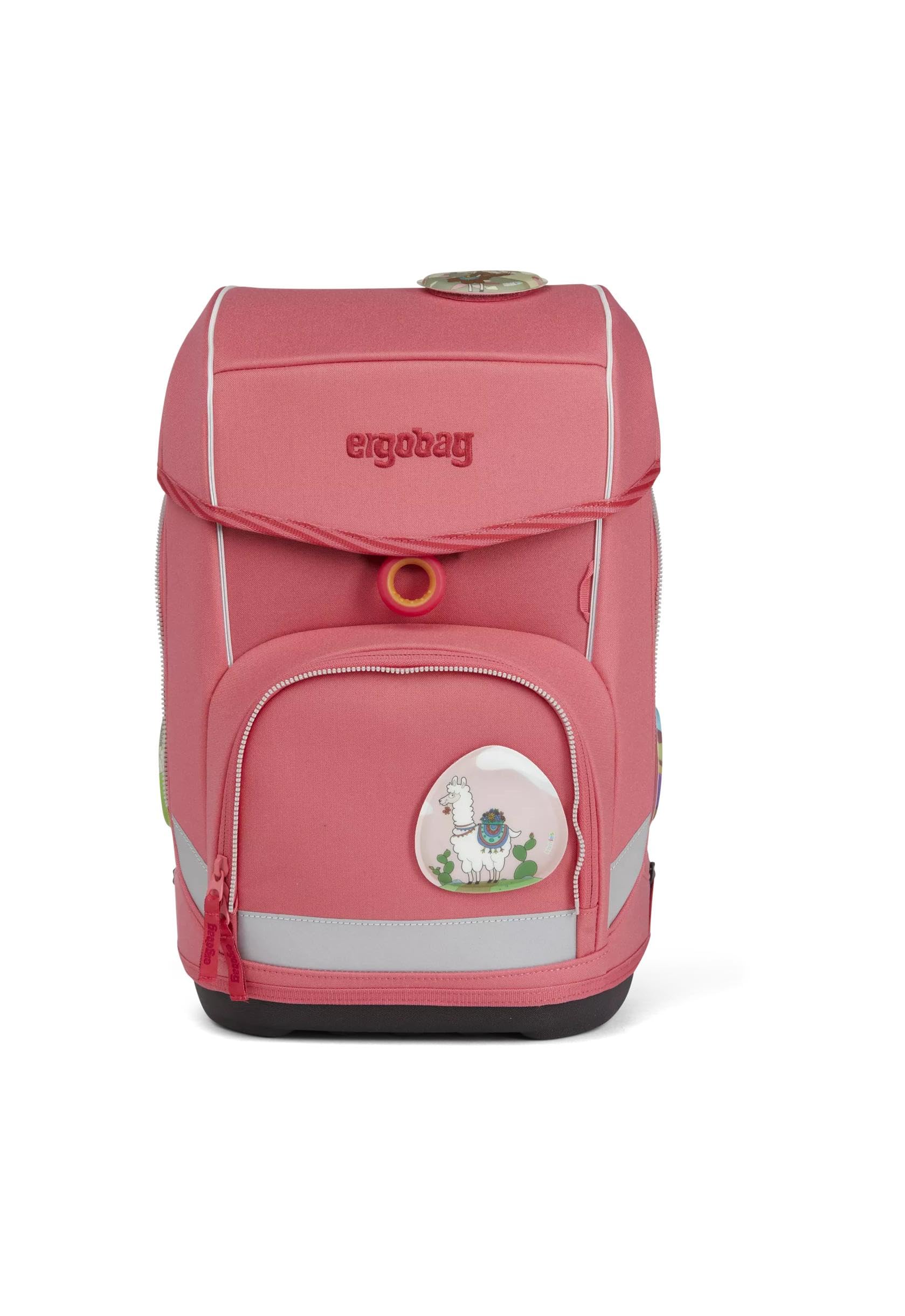 ergobag cubo Bundle Set ergonomischer Schulrucksack, Set 7-teilig Plus Seitentaschen Zip-Set und Trinkflasche