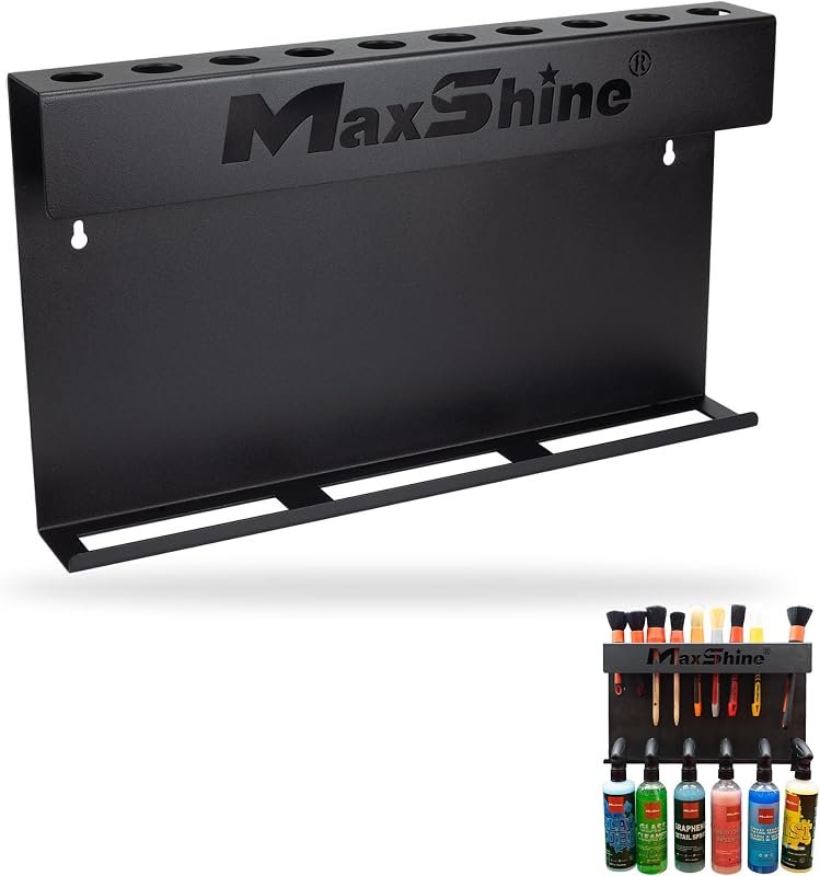 Organizador de Parede Maxshine para Escovas e Frascos com Gatilho em Metal com Pintura a Pó