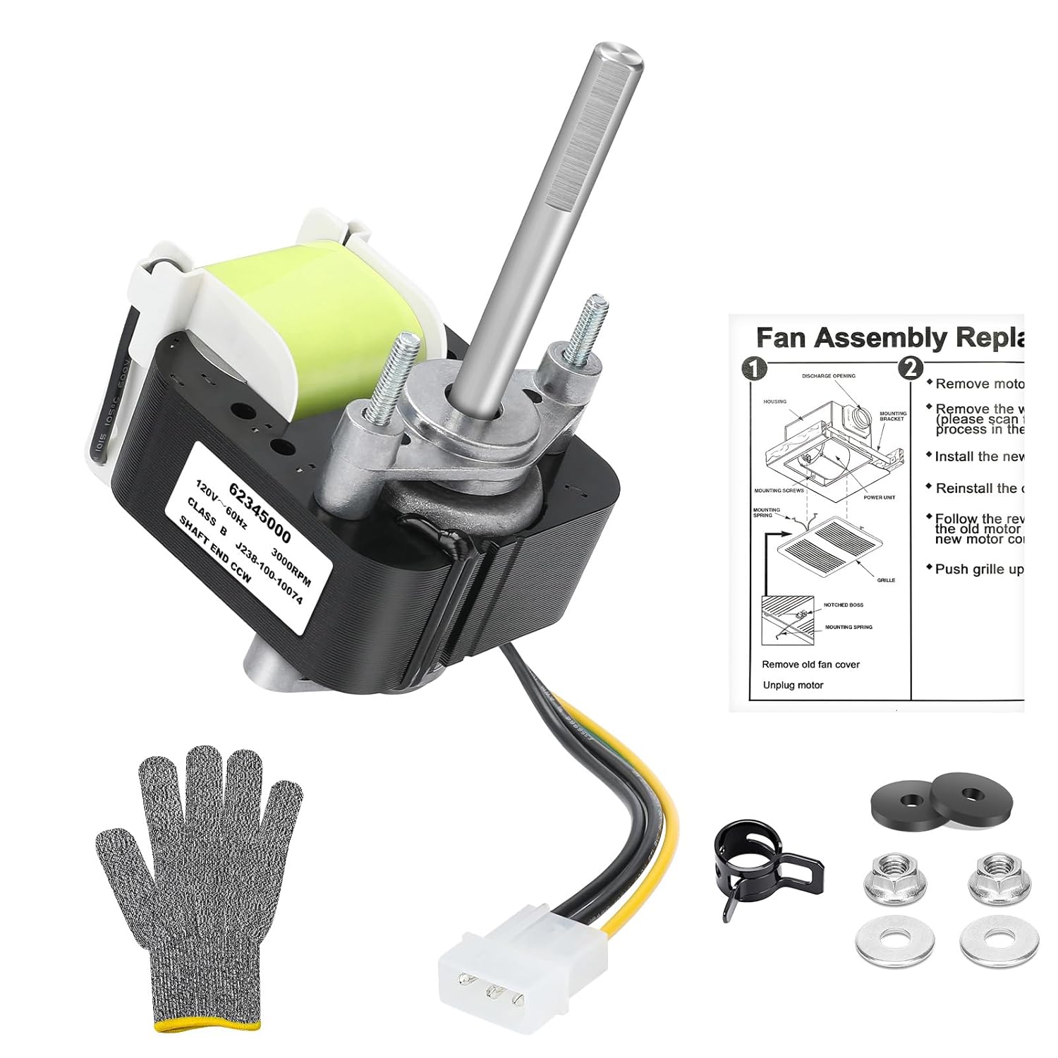 62345000 88624000 Motor Replacement - Quiet Operation, Easy Installation, Long-Lasting Performance, Compatible with LS100SE, LS50SE, LS80SE, Replaces Part J238-100-10074 and J238-100-10075