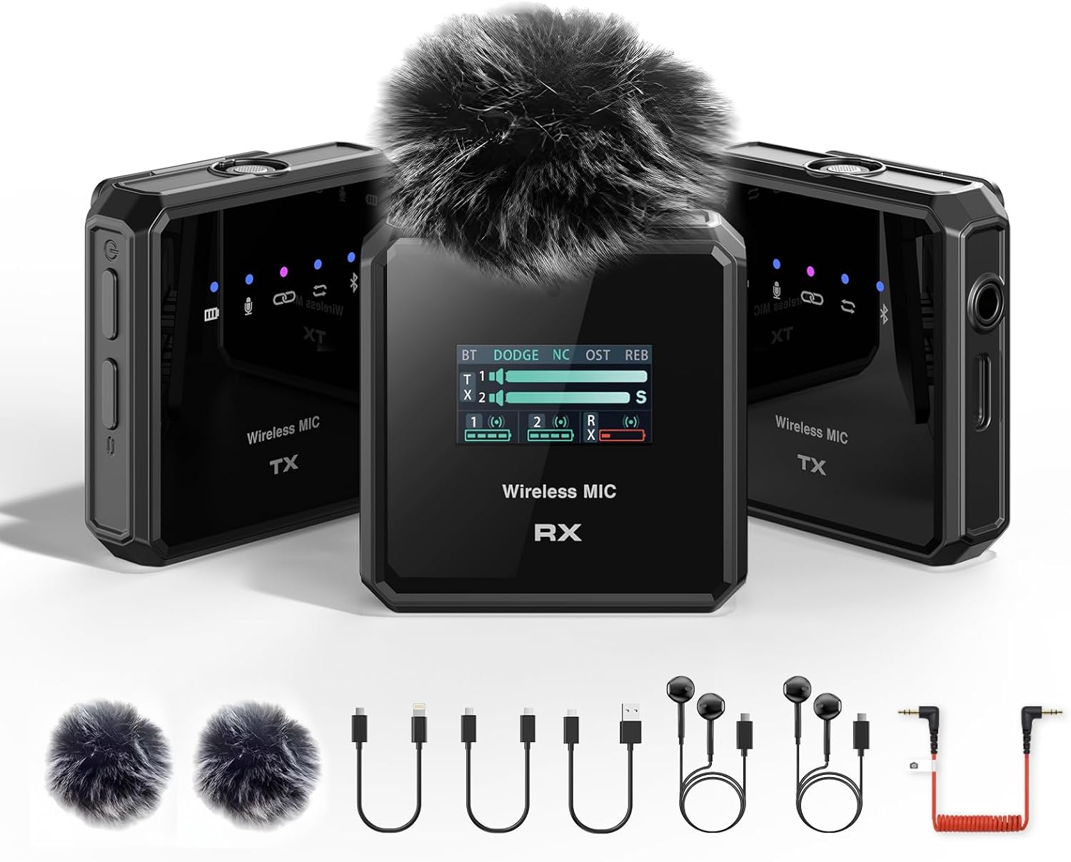 NANK Mike Pro Wireless Lavalier Microphones for iPhone Camera, Intelligent Noise Cancelling, 30H Battery, 656-FT Range, USB-C Charging for Content Creation, Recording, Live Streaming, YouTube Videos