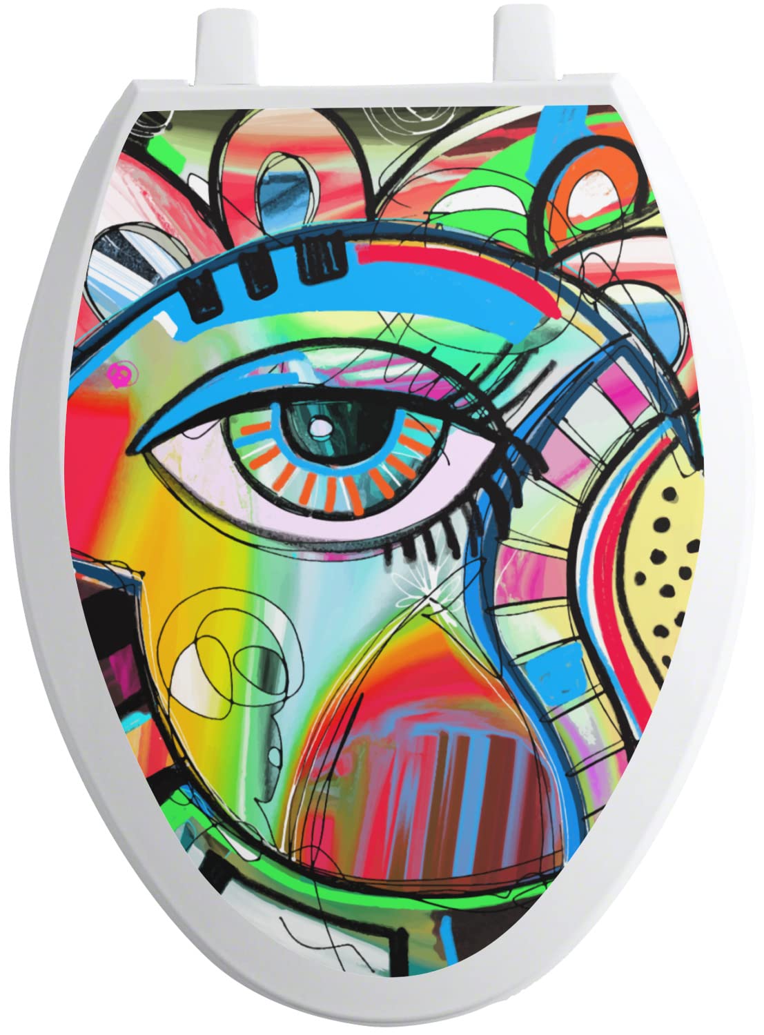 RNK Shops Abstract Eye Painting Toilet Seat Decal - Elongated