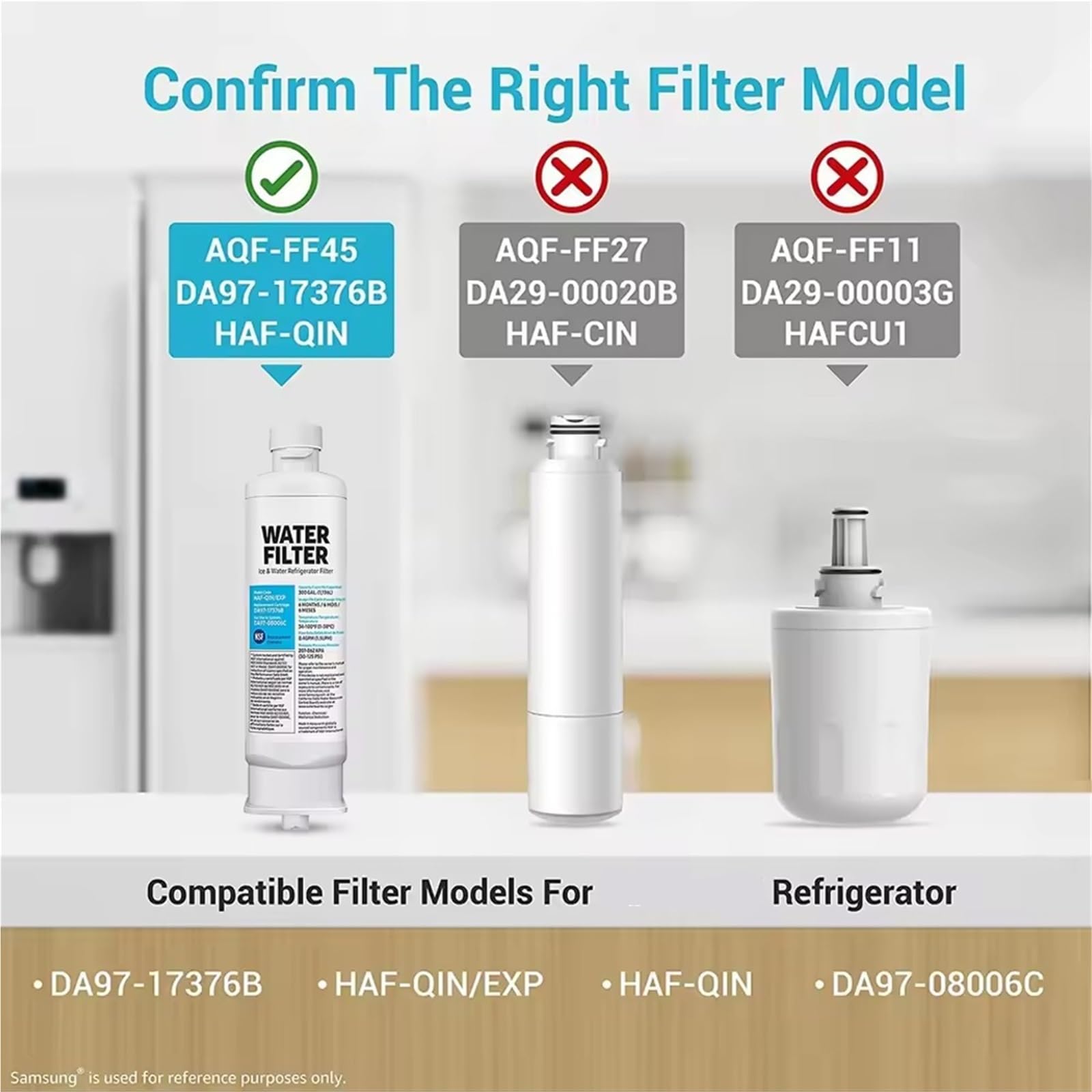 Kompatibel mit Samsung DA97-17376B Universal-Kühlschrank-Wasserfilter(4PCS)