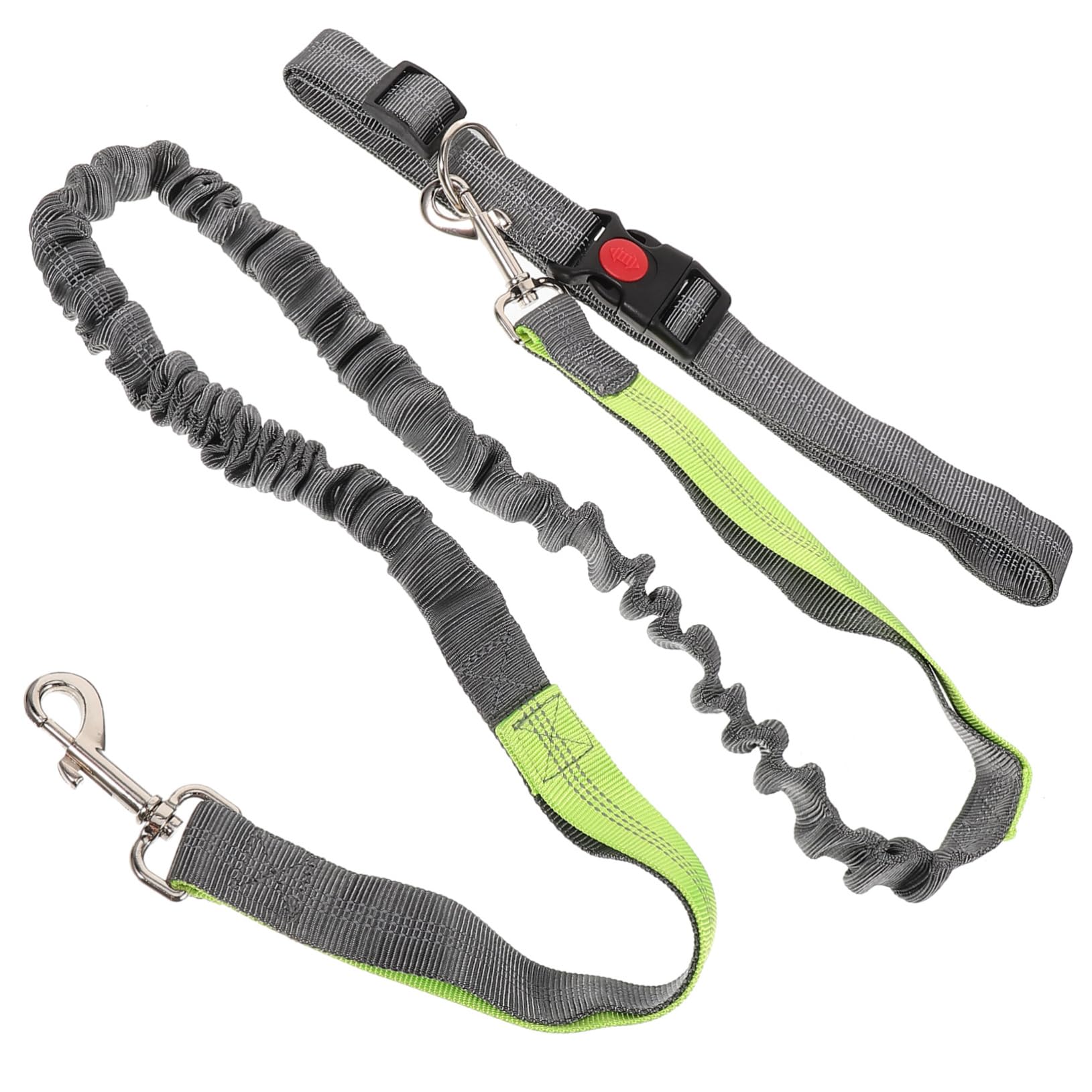 ibasenice Adjustable Dog Running Leash with Reflective Stitching Waist Leash for Hands Dog Walking and Jogging Comfortable Training Belt for Dogs Fluorescent