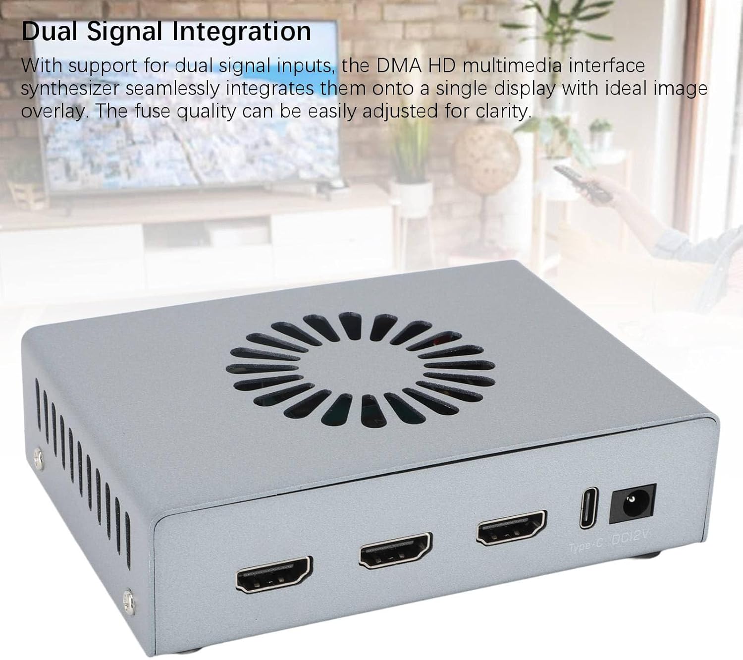 DMA Fuser, HD Multimedia Interface Overlayer Synthesizer, 2K 144hz Computer Games Fusion Capture Card, Support 2 Sources Input/Output Simultaneously Fused to a Display