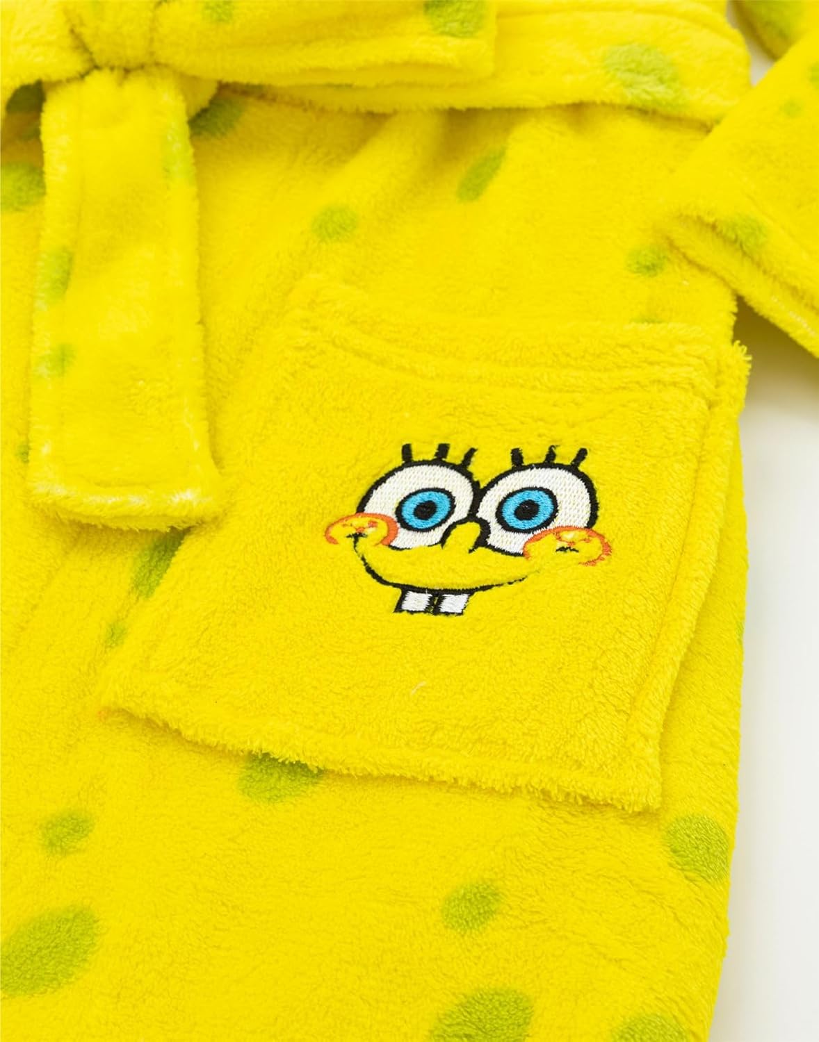 SpongeBob SquarePants Dressing Gown Kids Yellow Character Pjs Robe