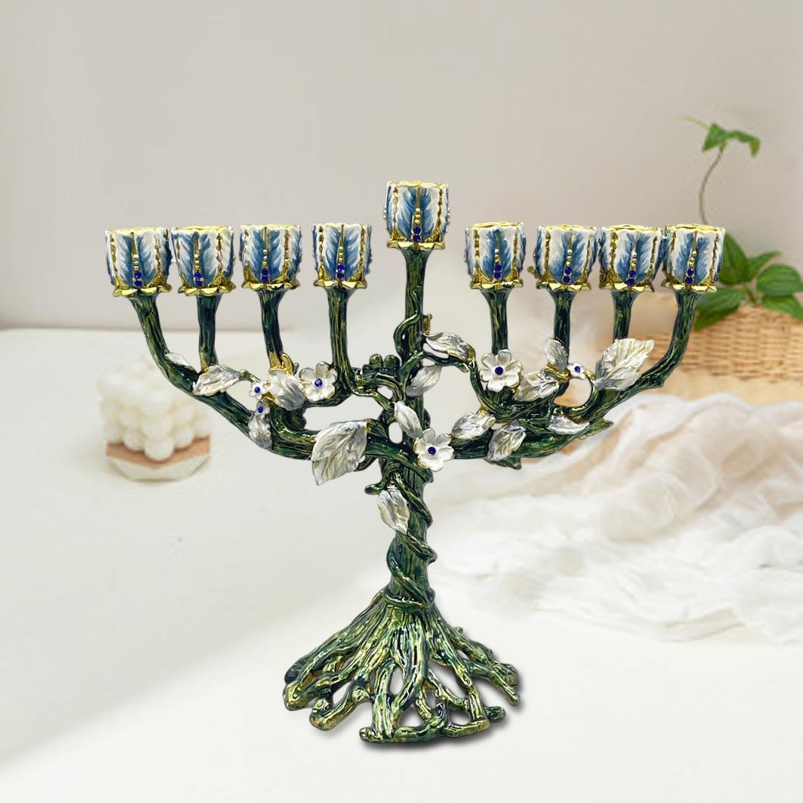 Qianly Candelabro Tradicional de La Menorá, Festival, Hogar,