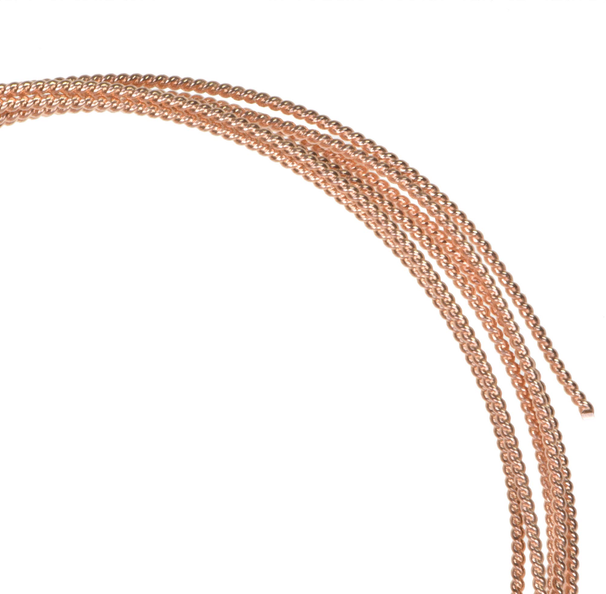14K Rose Gold Fill Twist Wire Round 3 Feet 21 Gauge