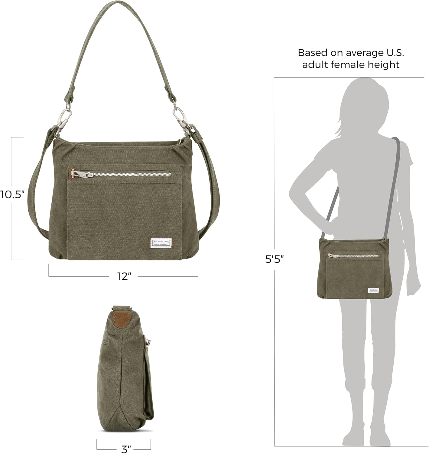 Travelon Anti-Theft Heritage Hobo Bag - Image 4