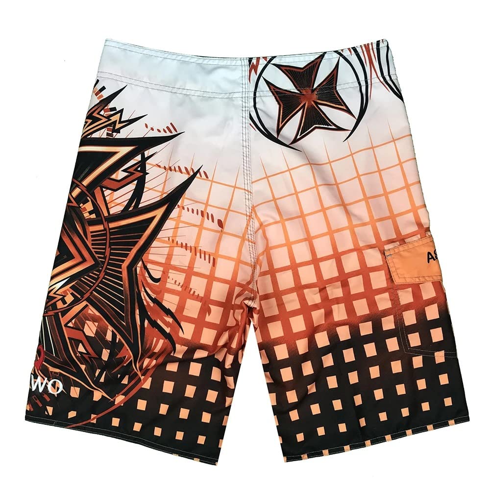 CLSDRZC Mens Bermuda Masculina Man Summer Pants Beach Wear Quick Dry Print Swiming Swimsuit