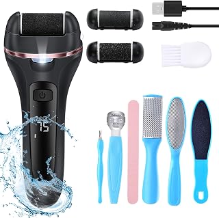 Electric Callus Remover for Feet,Rechargeable Pedicure Tools Foot Care Feet File,Spa Pedicure Tool Set,Callus Remover Kit for Remove Cracked Heels and Dead Skin (Black)