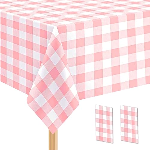 Miniatura 46 de Paquete de 2 manteles rectangulares desechables de plástico color verde salvia, de 54 x 108 pulgadas, manteles de plástico verde salvia para E02