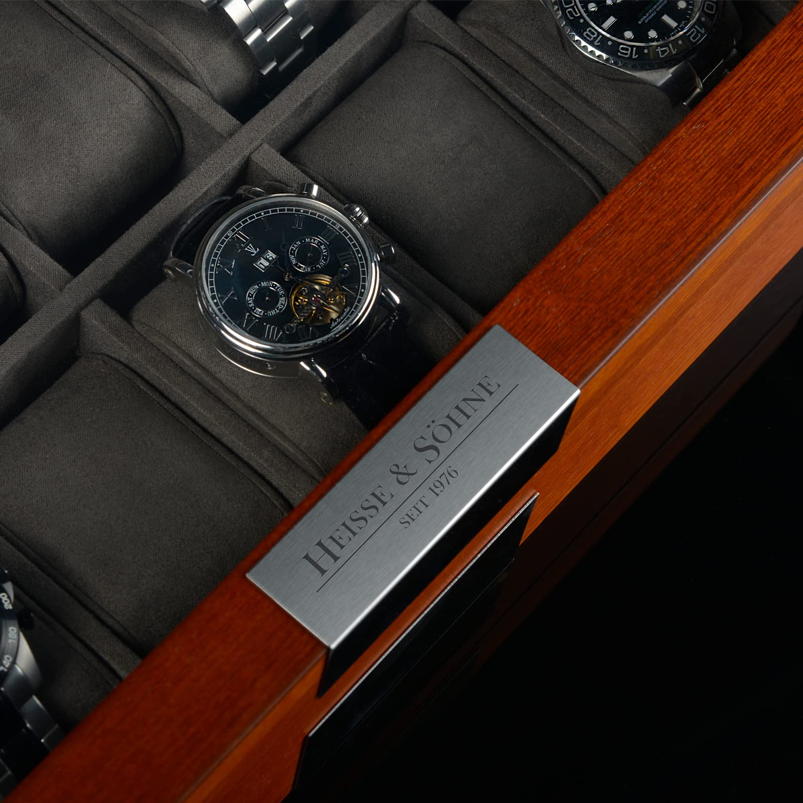 HEISSE & SÖHNE SEIT 1976® Uhrenbox Monteray 12 - Mahagony