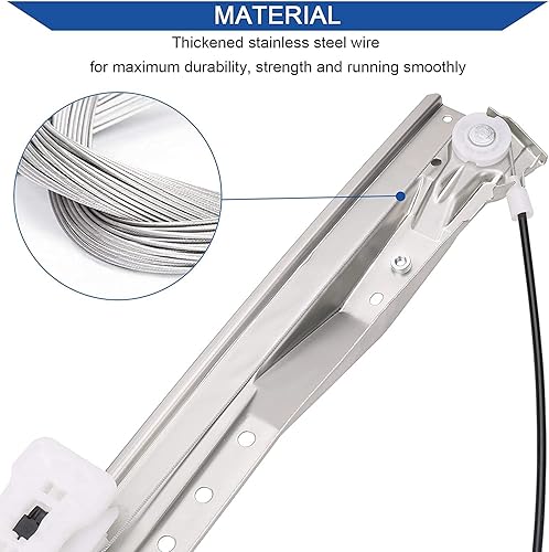 Miniatura 4 de 749-509 Elevalunas eléctrico delantero derecho del lado del pasajero sin motor Compatible con Dodge Grand Caravan, Ram CV, Chrysler Town & Country,