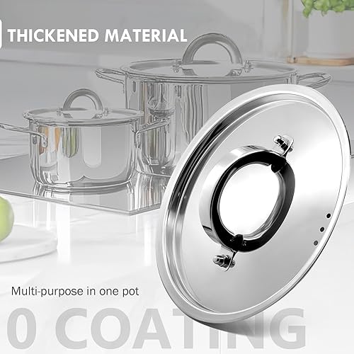 Miniatura 6 de FUGA CRAFT - Juego de utensilios de cocina de acero inoxidable de 7 piezas, ollas y sartenes para estufas de gas, inducción y cerámica, apto para