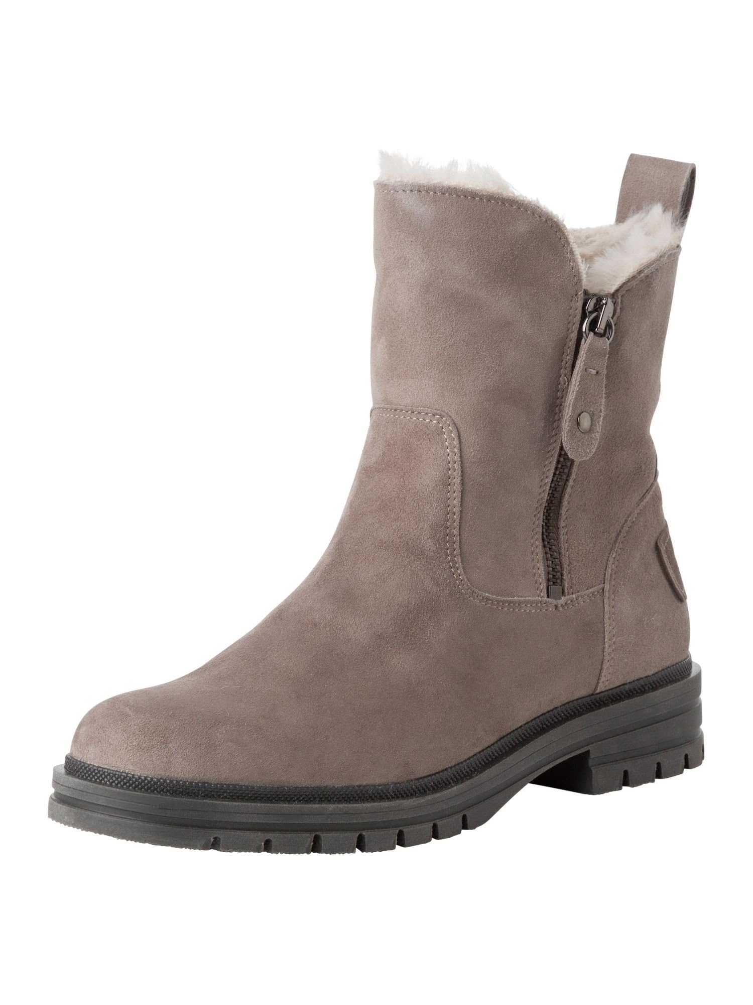 Tamaris Women's Warm Lining Boots Leather Block Heel, gray, 37 EU