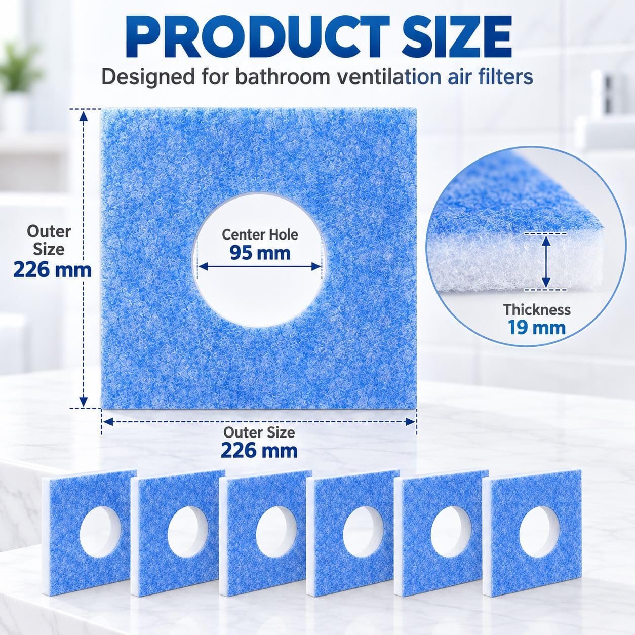 6 Filtres Extracteur d'air pour LÜFTEC GSE