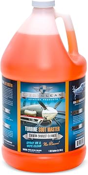 Turbine Soot Master- Aircraft Degreaser- Carbon and Exhaust Soot Remover for Aircraft- Desinged for Turboprop Aircraft- Aircraft Detailing- Created by Professional Aircraft Detailers-1 Gallon