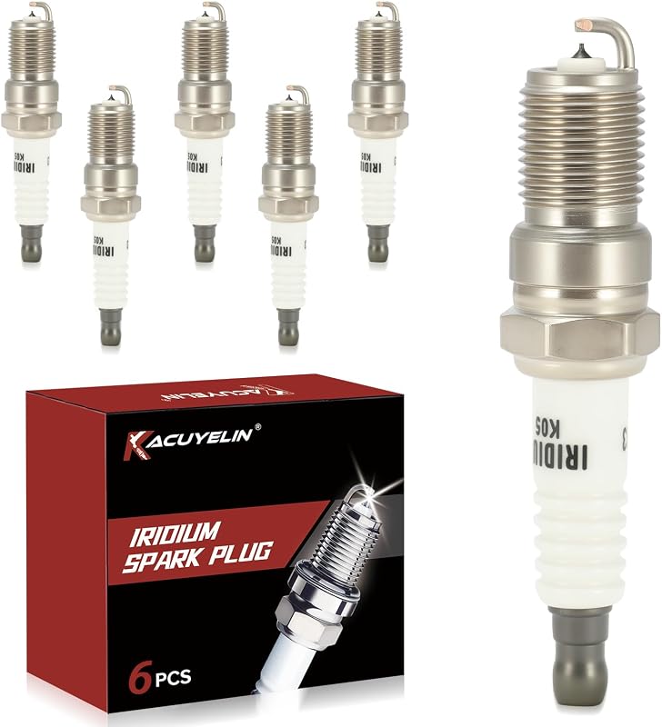 Jogo de 6 Velas de Ignição Iridium KacuYelin 7164 para Chevrolet, GMC, Ford e Buick – 14 mm