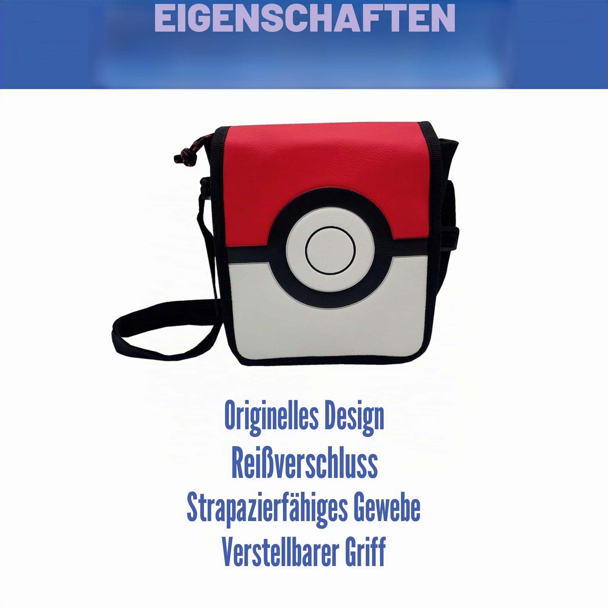 CYPBRANDS Unisex-Kinder Bandolera Pokémon BD-281-PK Umhängetasche, Blanco/Rojo