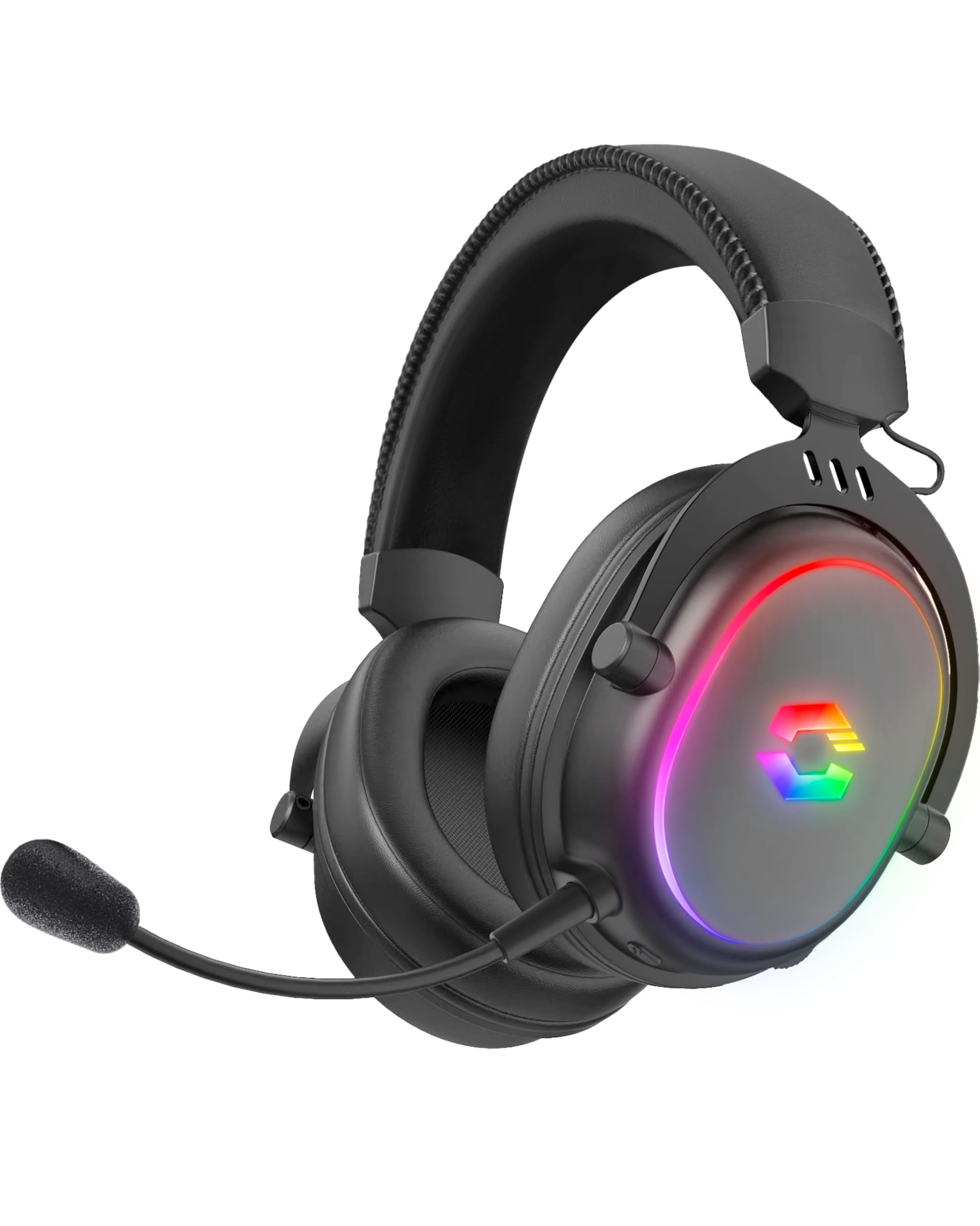 Speedlink CONUX RGB Gaming Headset Wireless Bluetooth USB 2.4G 3,5mm Klinke | mit Mikrofon, Metallrahmen, weiche Polsterung, Akku wiederaufladbar, kabellos, PC/PS5/PS4/Xbox Series X/S/Switch/Switch2