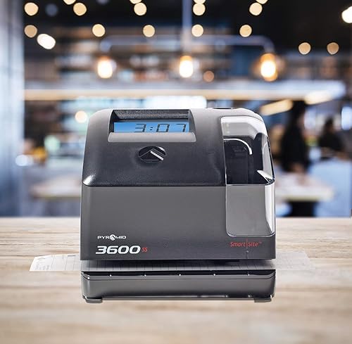 Miniatura 2 de Pyramid Time Systems - Reloj de tiempo de empleado de doble función 3600SS y sello de documentos con alineación LED SmartSite y ventana Tri-View -