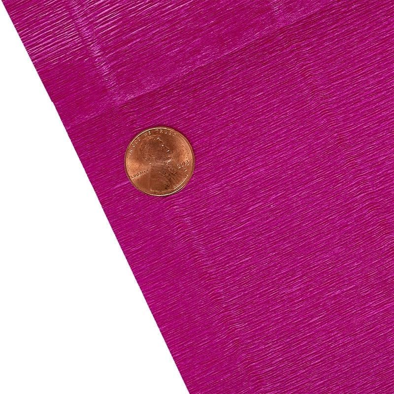 Paper Mart Italian Crepe Paper Roll, Luxurious 180 GSM 19.5 x 98 Inches Decorative Tissue, Red-Violet 572 Purple, Cartotecnica Rossi Crepe Paper for Crafting