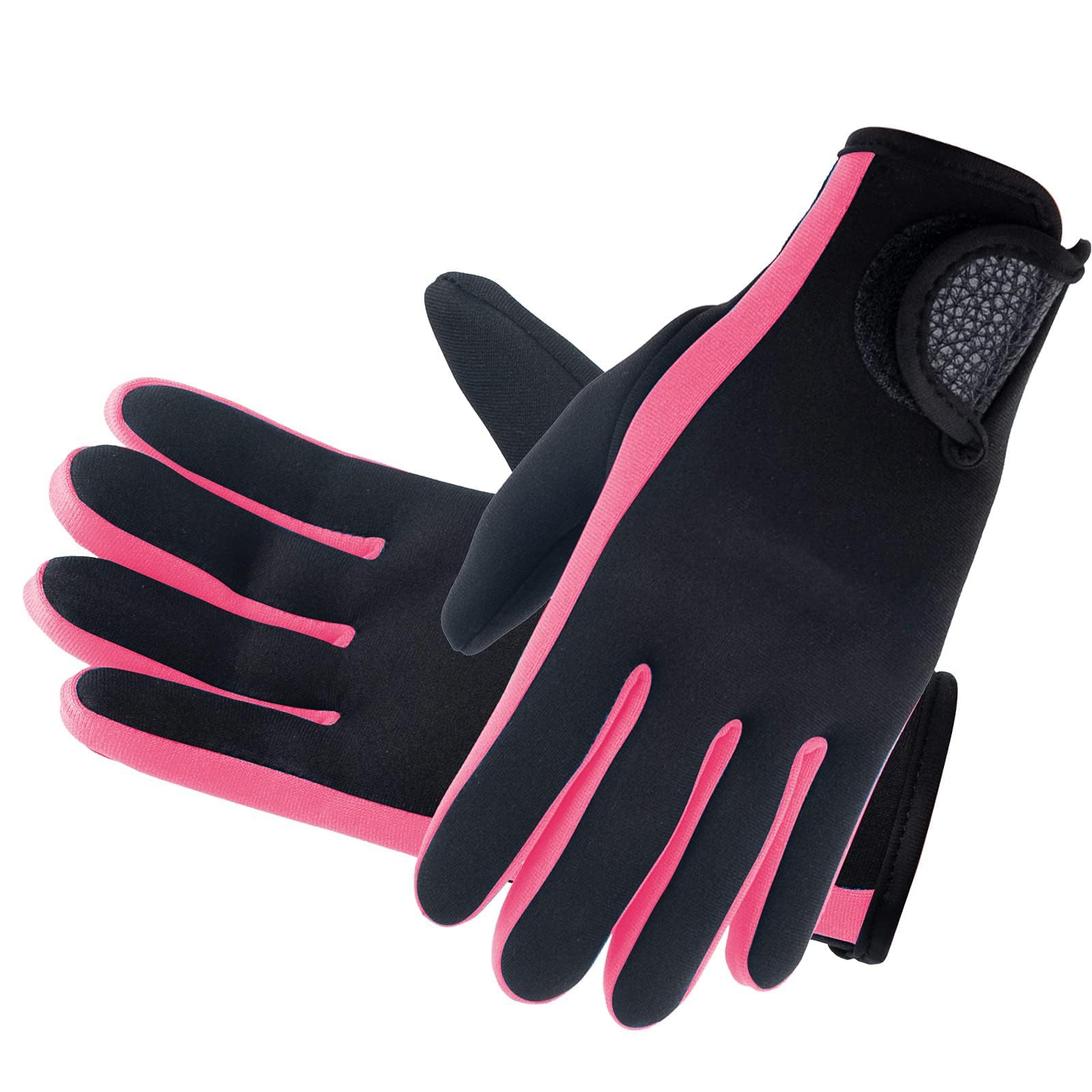 Neoprene Wetsuit Thermal Gloves for Swimming, 1.55 MM Anti-Slip Waterproof Diving Glove for Men Women Boys Girls, Wet Suit Gloves for Winter Swim, Kayak, Surf Sailing Open Water Sports