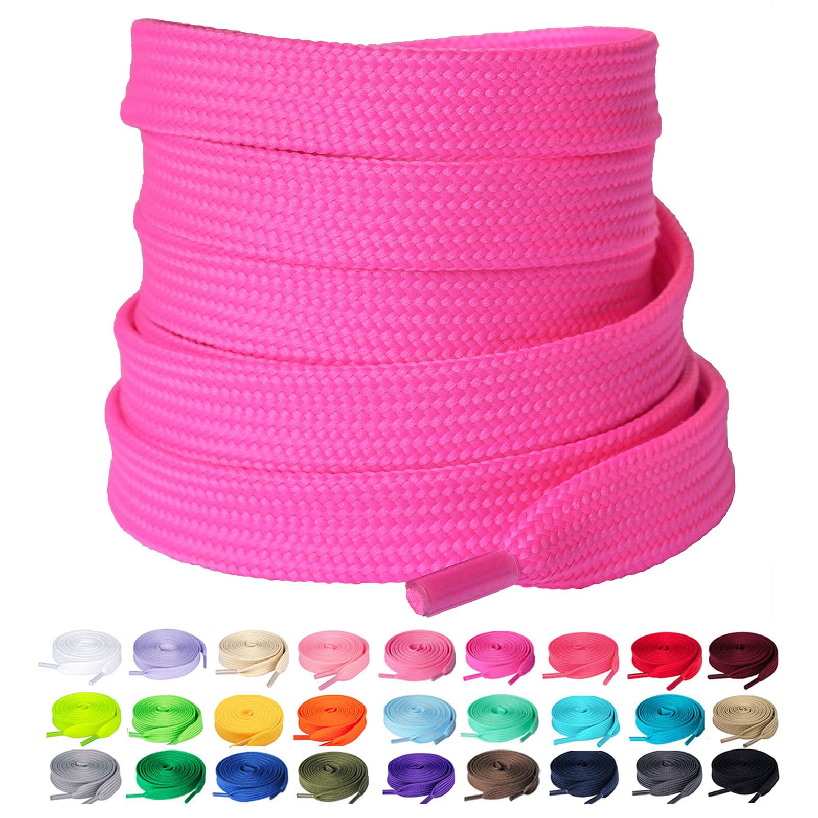 Olukssck - 2 Pares de Cordones Planos, Cordones duraderos de Repuesto de 10 mm de Calidad para Zapatos de Deporte, Zapatos de Ciudad — view 35