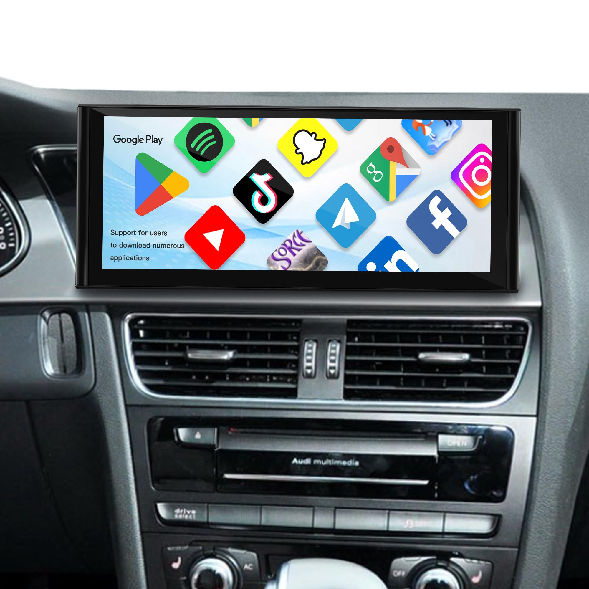 10,25-calowy ekran Linux Upgrade do Audi A4 S4 RS4 A5 S5 RS5 B8 MMI 3G, Wireless CarPlay i Android Auto, Screen Mirroring, kamer samochodowych