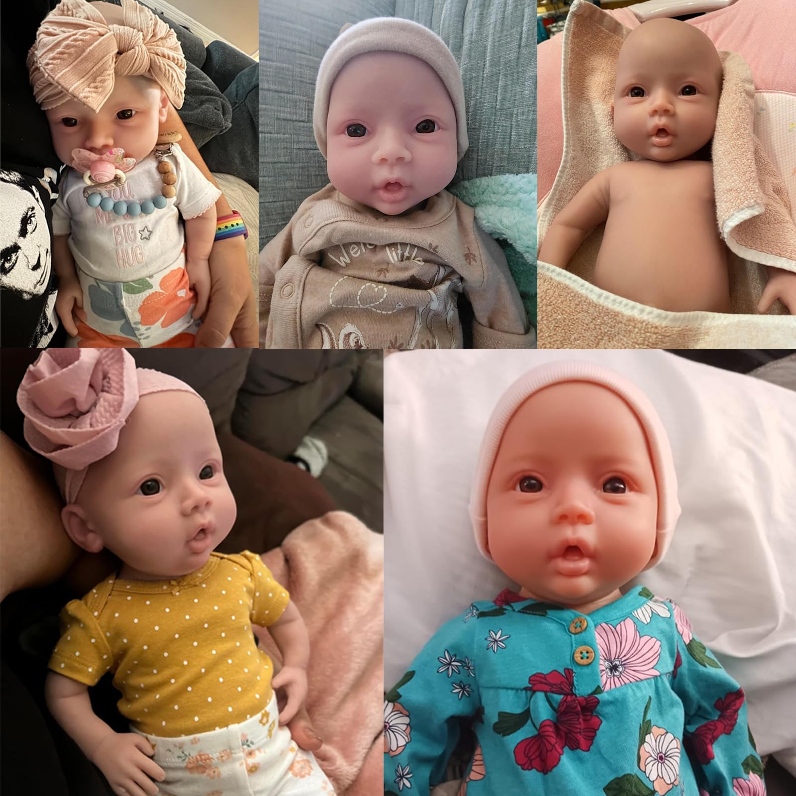 18,5 Zoll Volle Silikon Neugeborene Babypuppe Nicht Vinyl weiche Silikon Baby lebhafte Wiedergeborene Puppe