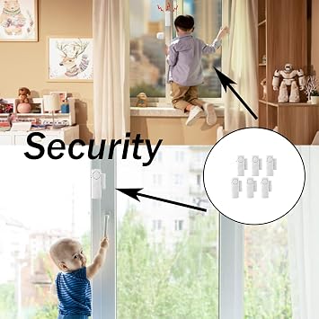 6 Pack Door Window Alarm, Magnetic Burglar Alert Sensor,AAA Battery