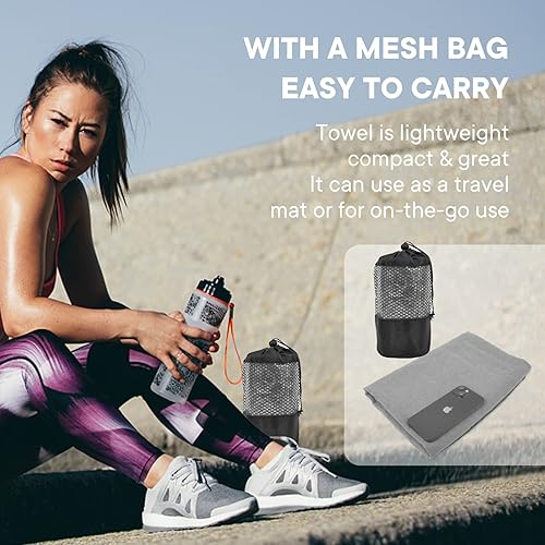 Miniatura 7 de Toallas de yoga, toalla antideslizante para esterilla de yoga caliente con puntos de agarre, manta de yoga de microfibra suave súper absorbente para