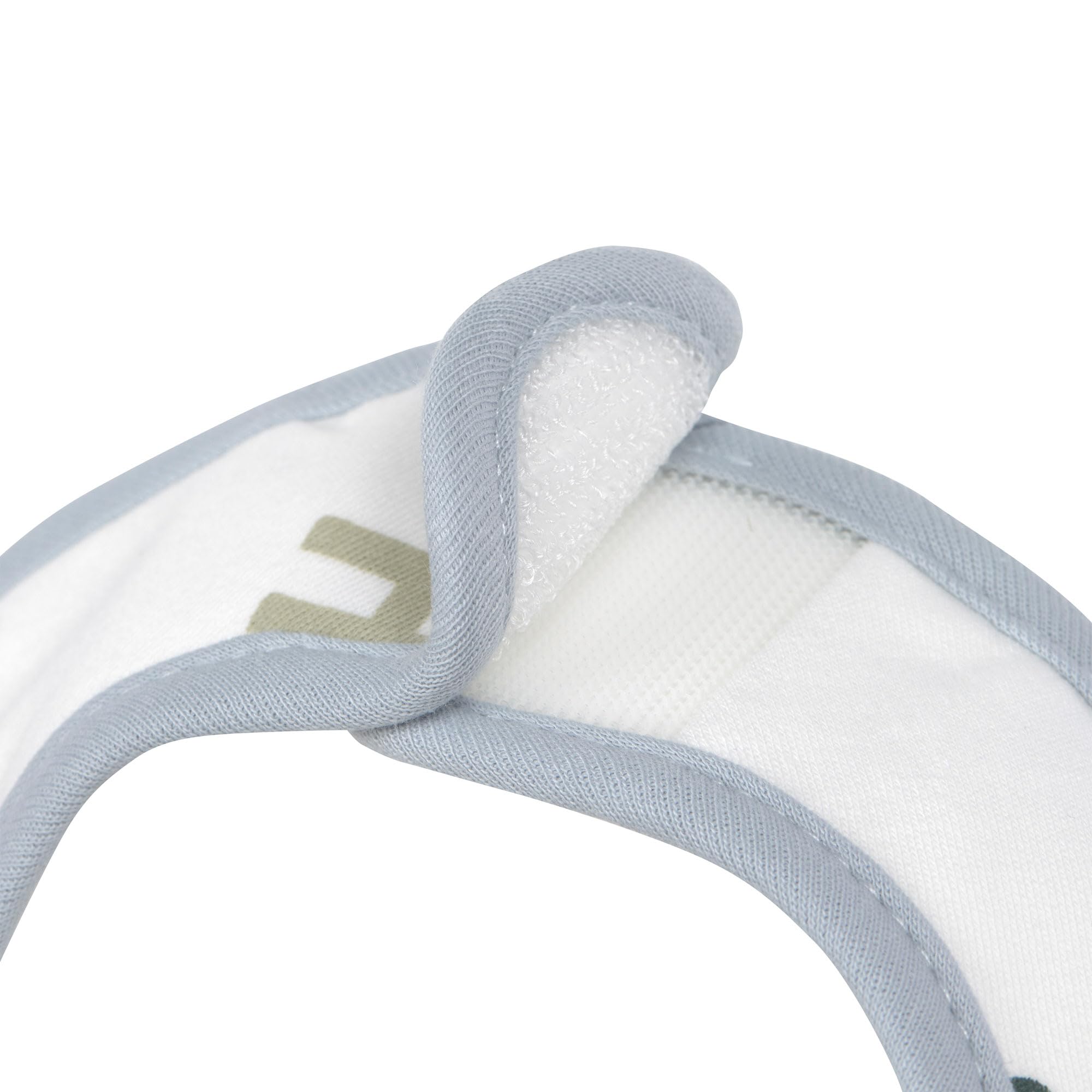 LÄSSIG Set di bavaglini per bambini (5 pezzi) con chiusura a velcro in cotone impermeabile/Value Pack Bib Happy Fruits light blue light khaki