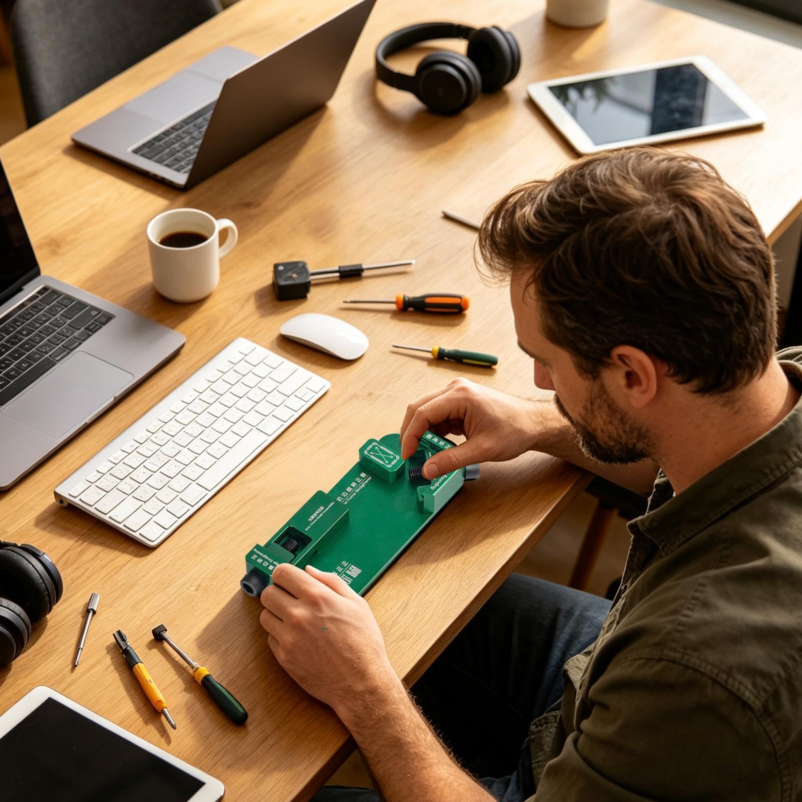 Raddrizzatore Bordi Smartphone 2 In 1 Riparazione Bordi Dritti E Angoli | Attrezzo Raddrizzatore di Bordi del Telefono Per Smartphone Tablet Allineamento Uso Domestico Officina Studio