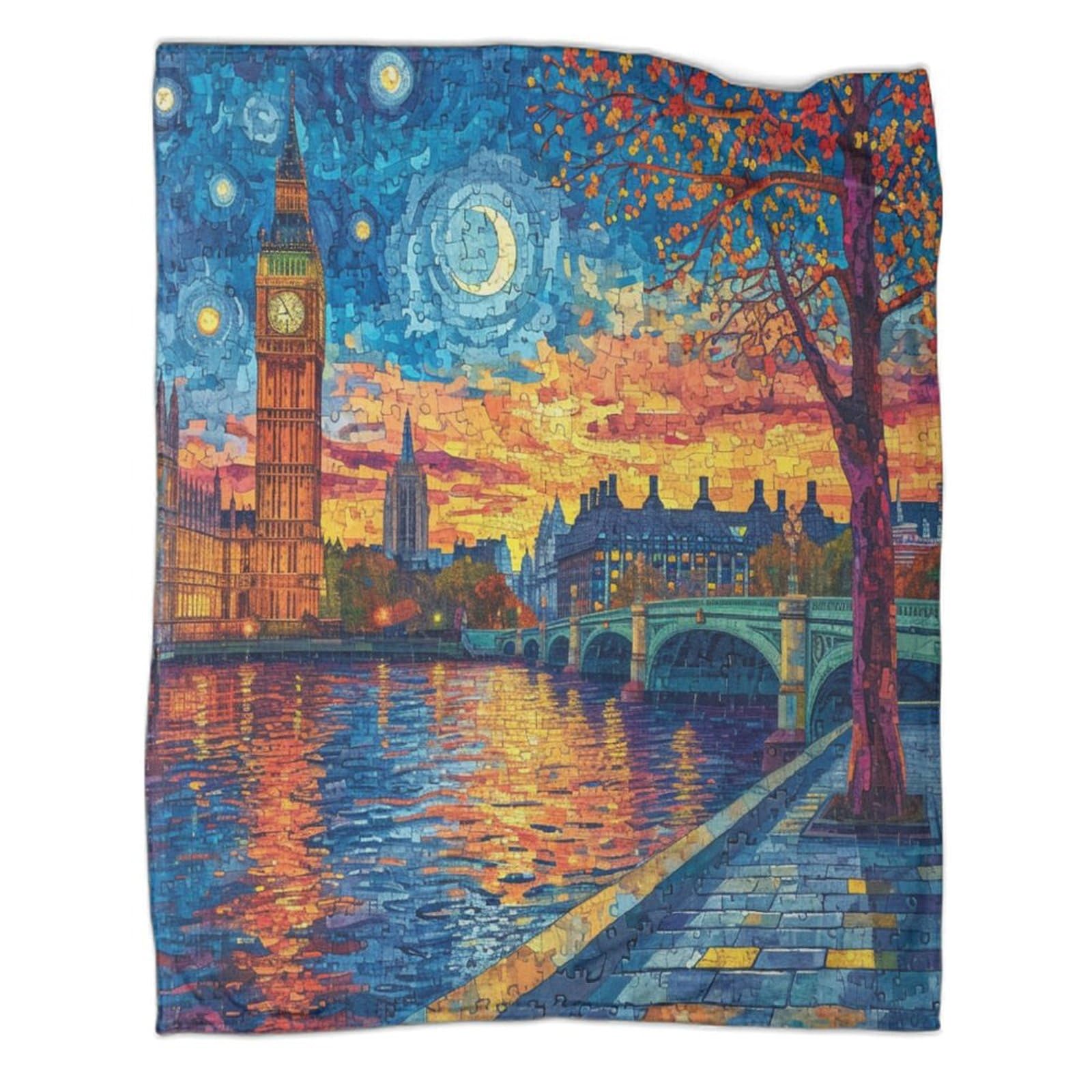 London Tower Bridge 3D, flanelowy koc polarowy na łóżko, sofę, kanapę, dla dzieci, nastolatków, dorosłych, 200 x 230 cm