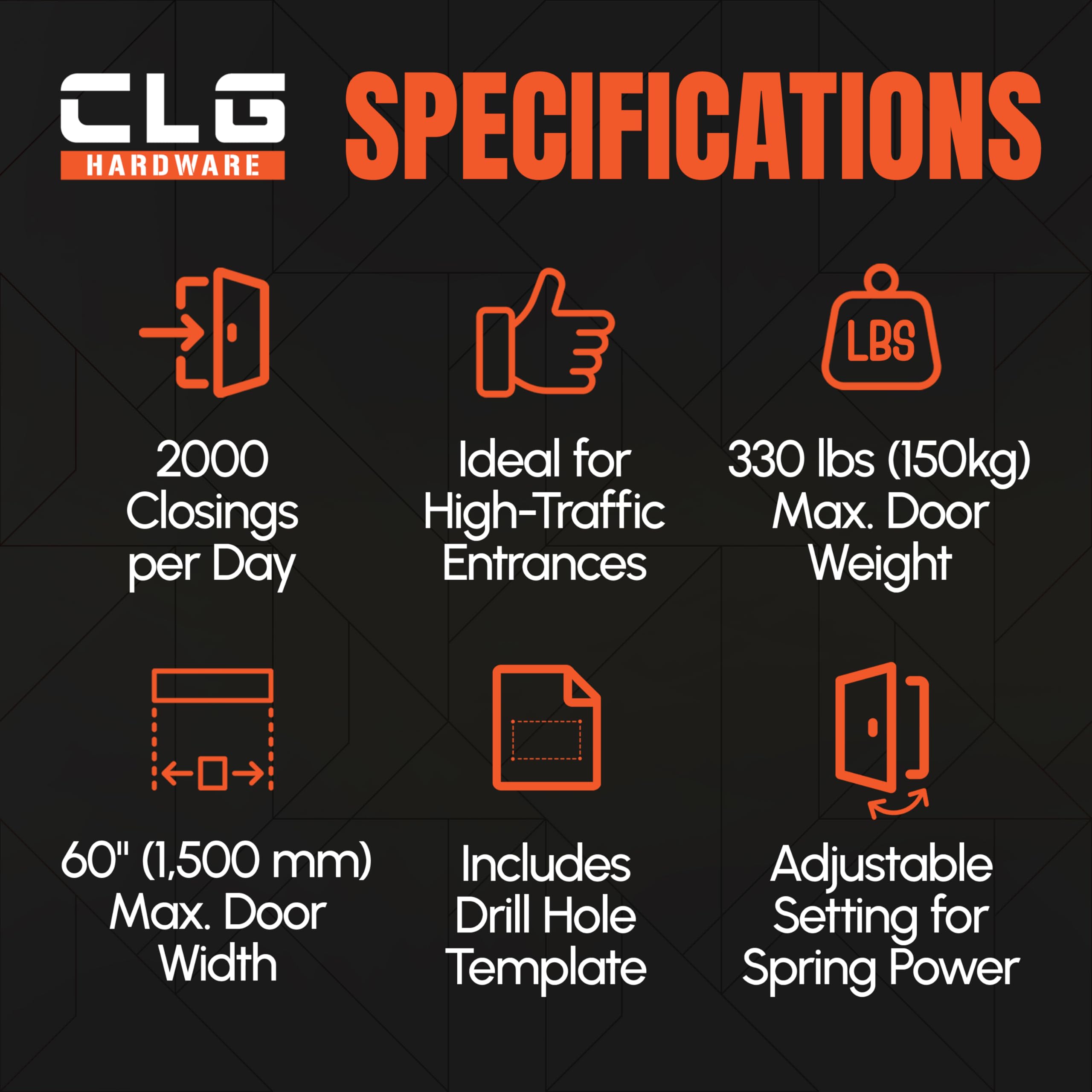 CLG HARDWARE Heavy Duty Commercial Automatic Door Closer w/- Closing Delay — Amazon image 3