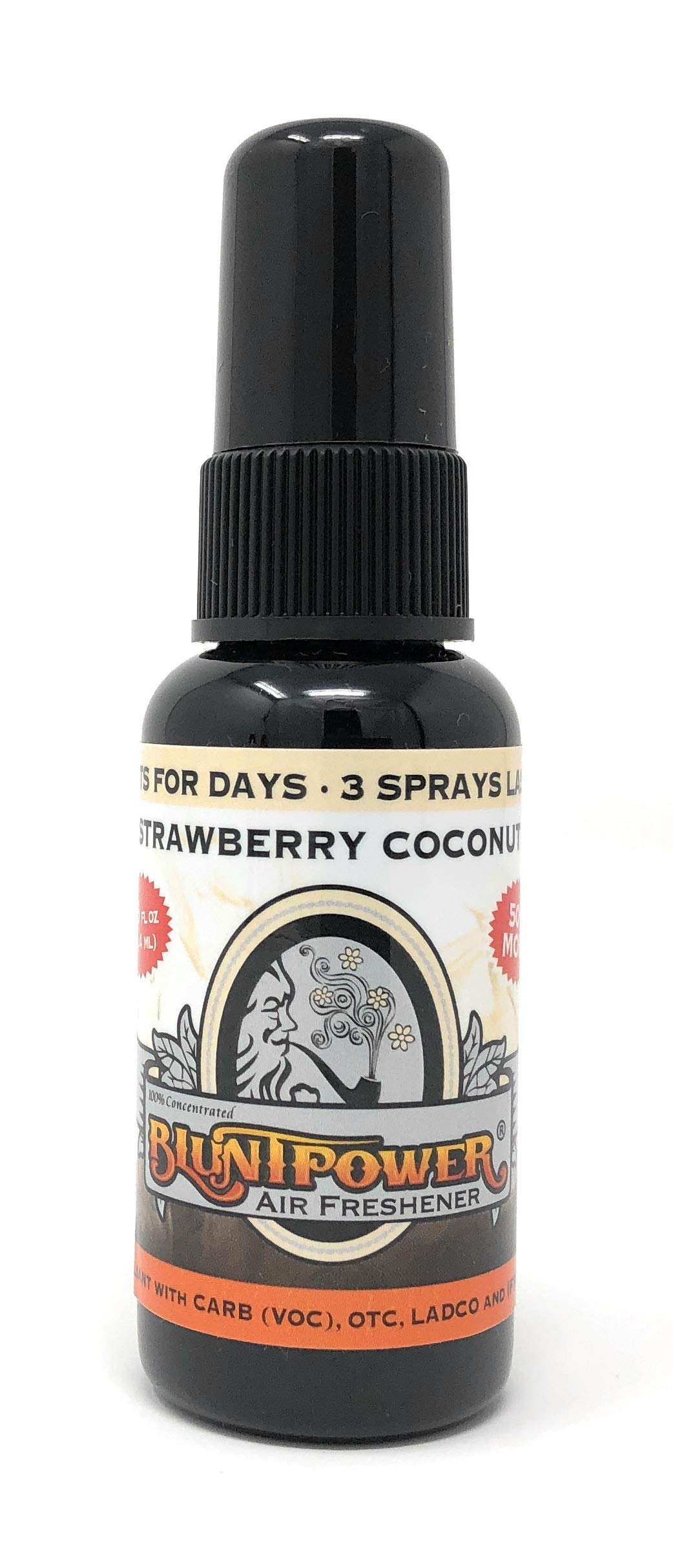 BluntPower (Strawberry Coconut, 1 Pack) Concentrated Odor Eliminator & Diffuser Oil - Room Deodorizer, Odor Eliminator, Air Freshener - Premium Oil