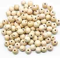 100 Perline Di Legno Naturali 20mm - Palline Tonde Per Creare Gioielli Fai Da Te, Acchiappasogni E Decorazioni Artigianali