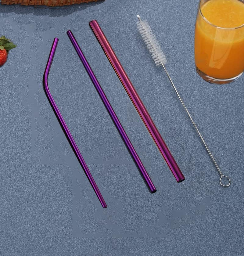 Miniatura 3 de Pajitas de acero inoxidable 304 de grado alimenticio, pajitas de bebida de grado alimenticio, bebidas portátiles para café, leche, té, pajitas