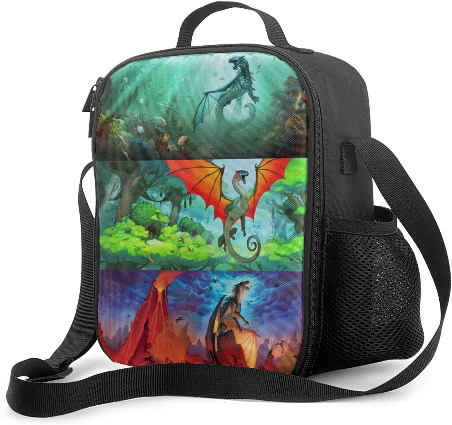 Wings Of Fire Lunch Box Reusable Insulated Lunch Cooler Bags With Adjustable Strap Portable Leak Proof Lunch Bags For Hiking Outdoor Travel