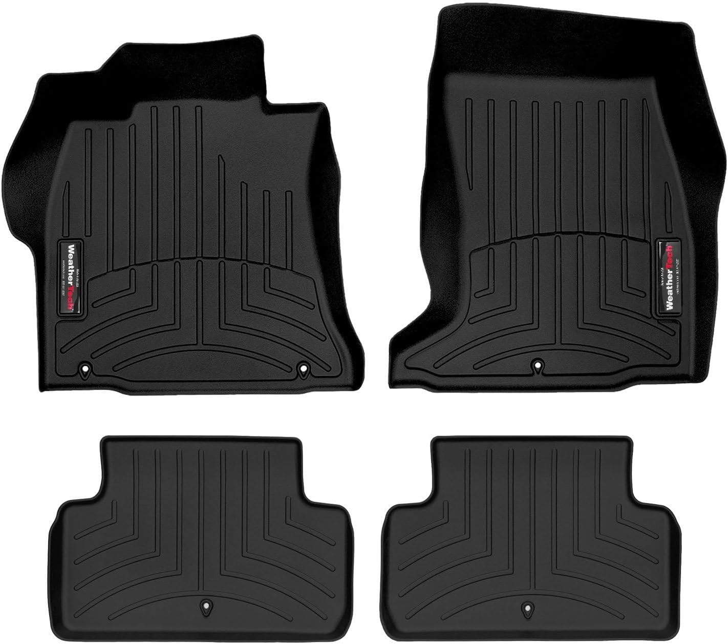 WeatherTech Custom Fit FloorLiners for Genesis G70-1st & 2nd Row (4416941-4414792), Black