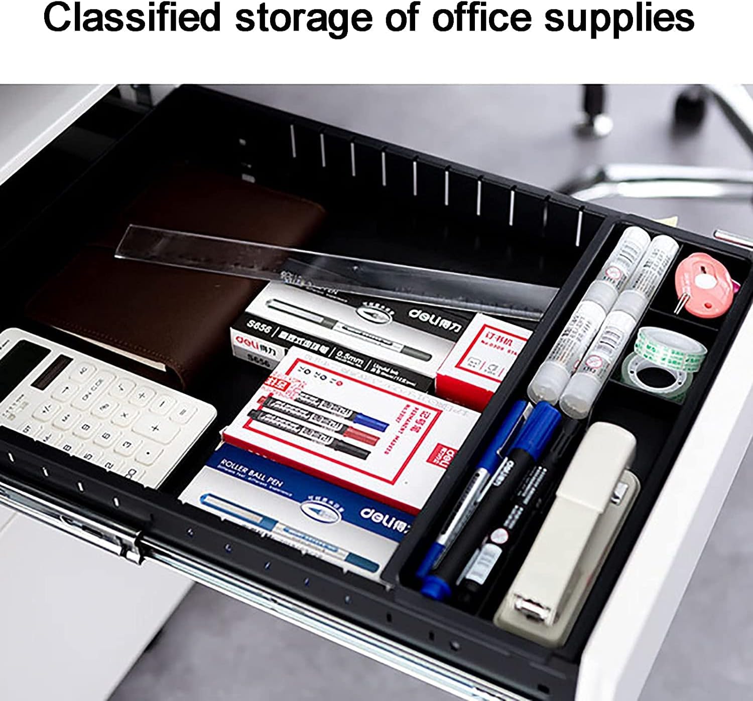 Office Desk Organizer Mobile File Cabinet with Lock and Drawers, Lockable Pedestal with Silent Slide, White