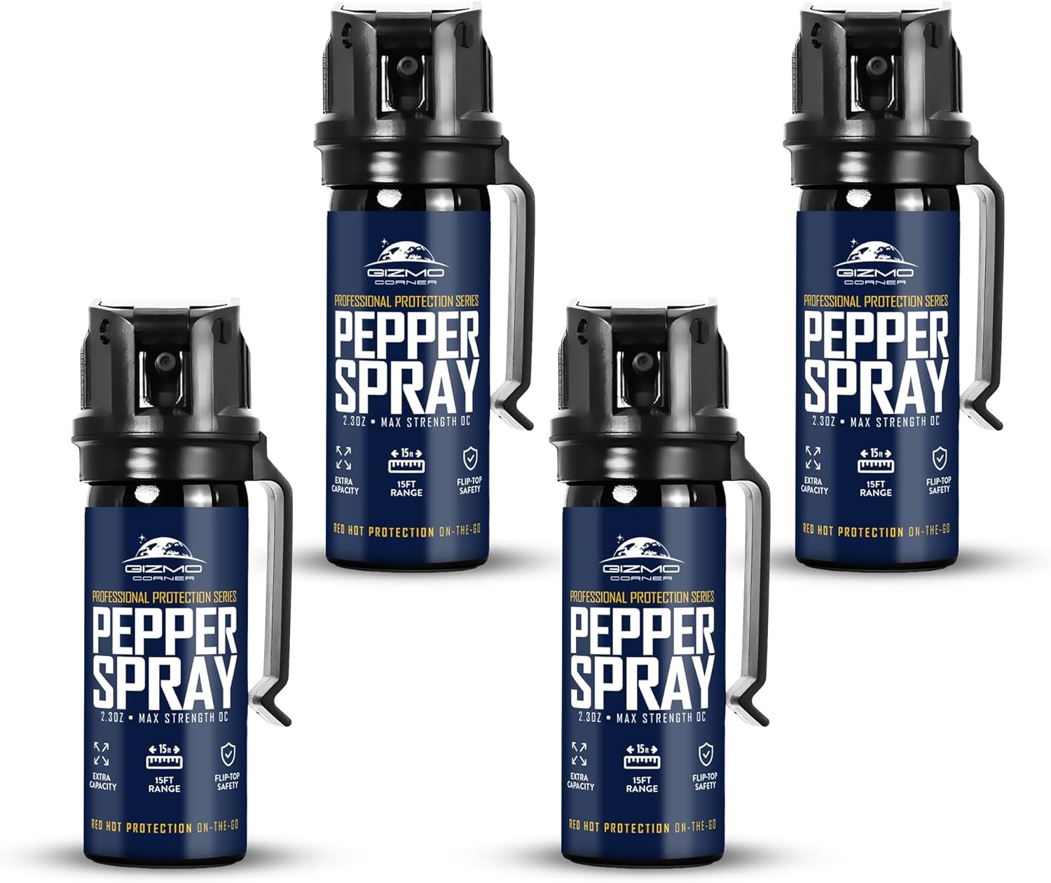 Pepper Spray for Self Defense, Large 2.3 oz Flip Top Safety, Belt Clip, OC Spray for Women, Men, Students, Outdoor Use